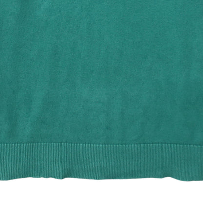 Tommy Hilfiger Men’s Green Cotton V-Neck Jumper Size M