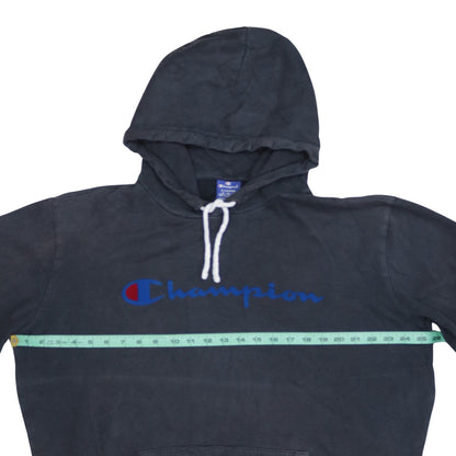 Champion Men's Black Pullover Hoodie XL Logo Fleece Sweatshirt