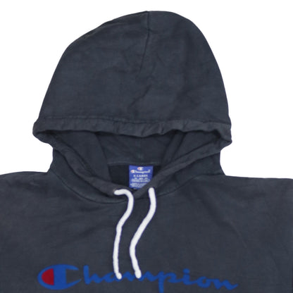 Champion Men's Black Pullover Hoodie XL Logo Fleece Sweatshirt