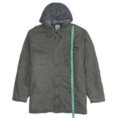 Dickies Men's Green XL Hooded Shirt Jacket Workwear Style
