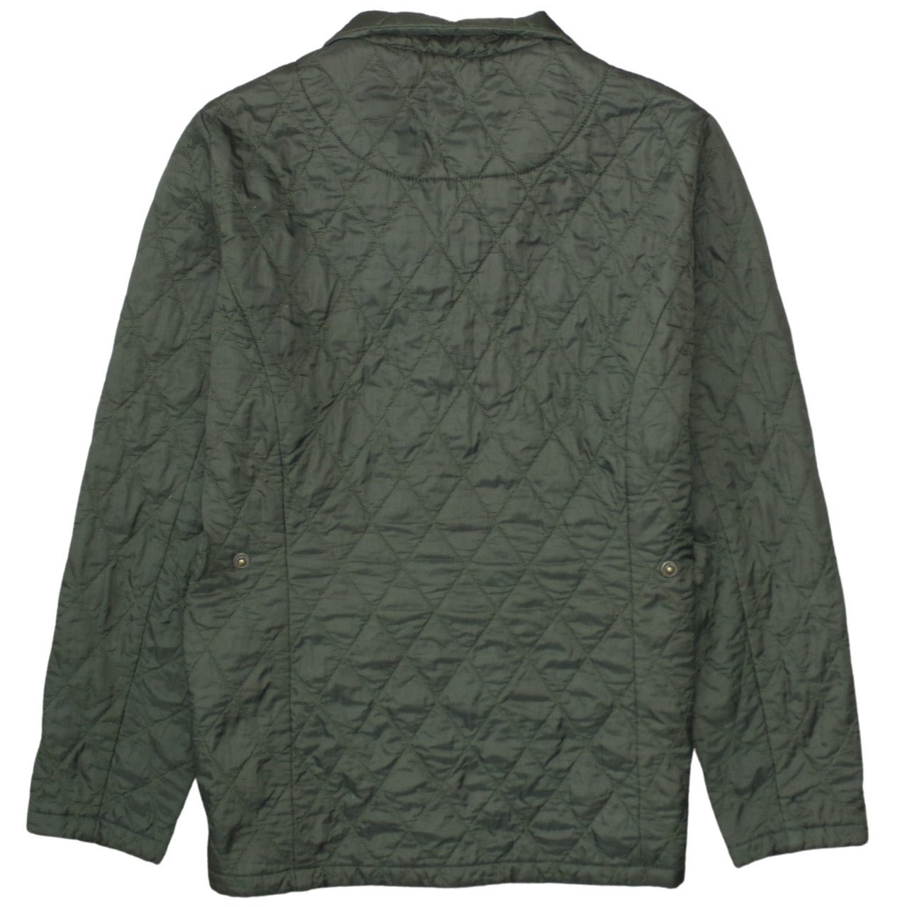 Barbour Womens Green Quilted Jacket Size 12 Lightweight Country Coat