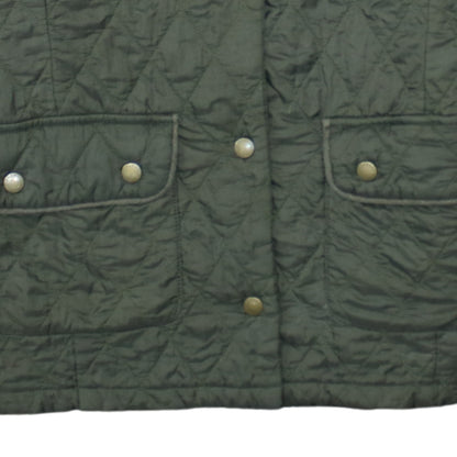 Barbour Womens Green Quilted Jacket Size 12 Lightweight Country Coat