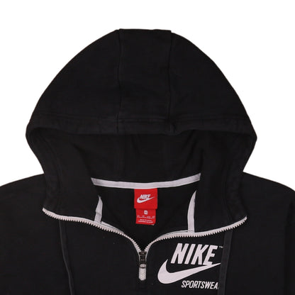 Nike Womens Black XS 1/2 Zip Hooded Sportswear Sweatshirt