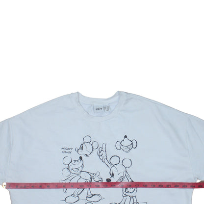 Disney Primark Women White Mickey Mouse Sweatshirt Size L