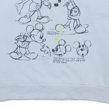 Disney Primark Women White Mickey Mouse Sweatshirt Size L