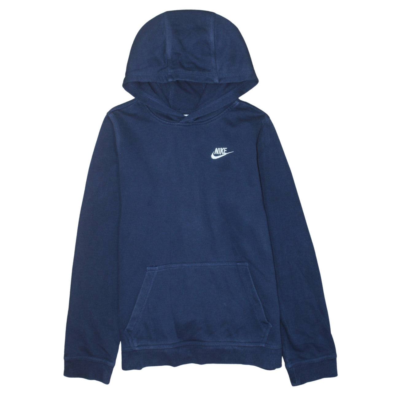 Nike Boys Blue Pullover Hoodie XL 158-170cm Logo Fleece Sweatshirt