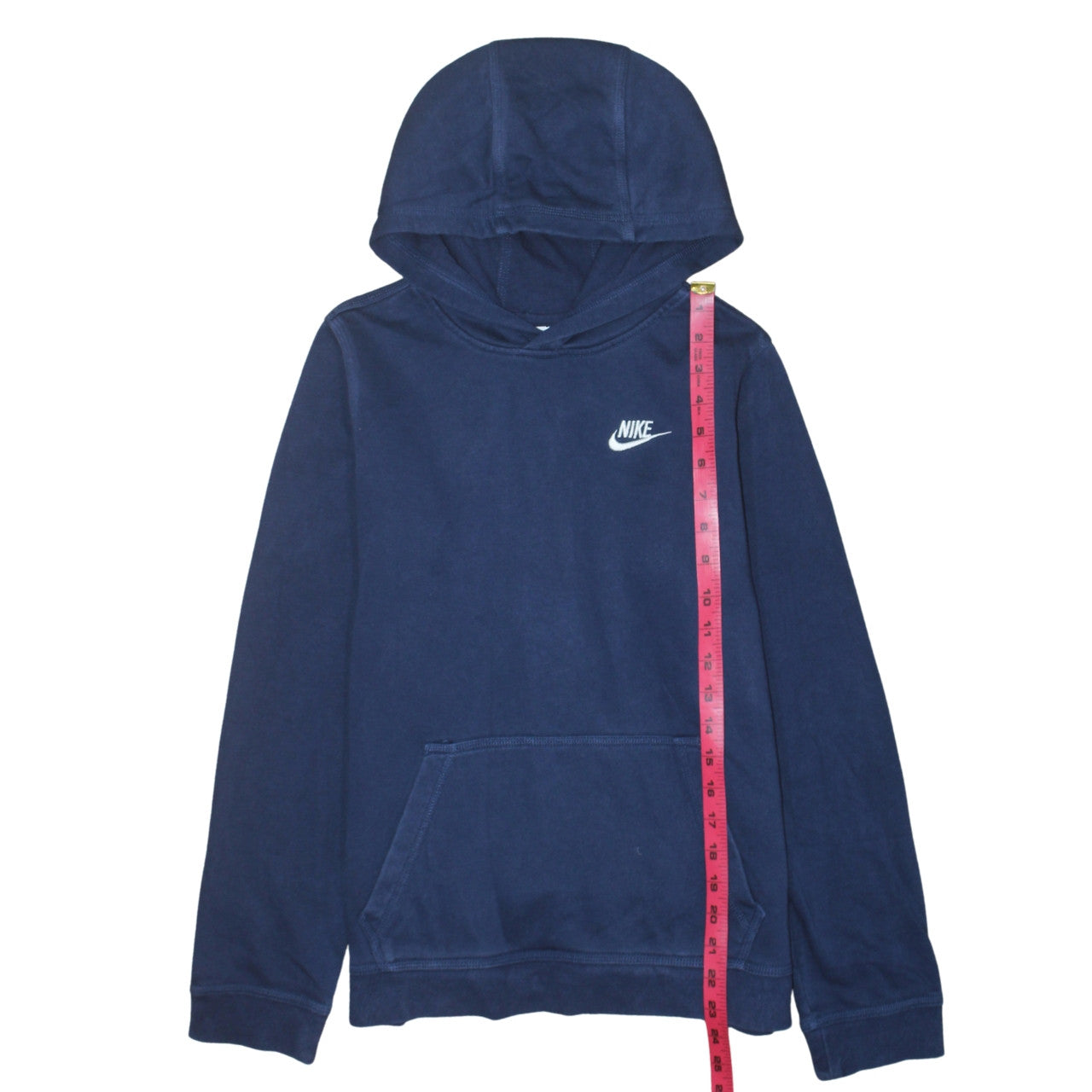 Nike Boys Blue Pullover Hoodie XL 158-170cm Logo Fleece Sweatshirt