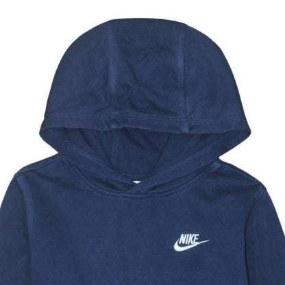 Nike Boys Blue Pullover Hoodie XL 158-170cm Logo Fleece Sweatshirt