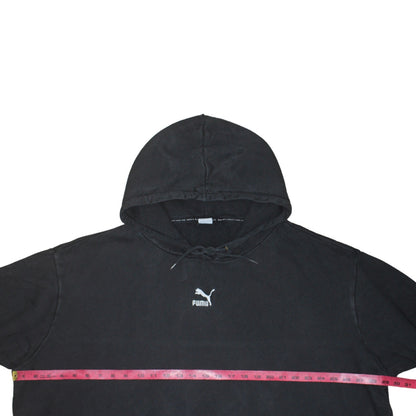 Puma Women Black XL Pullover Hoodie Sweatshirt Casual Cotton Blend