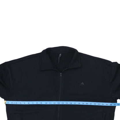 Adidas Women Black Full Zip Sweatshirt Size 14 Classic Fit