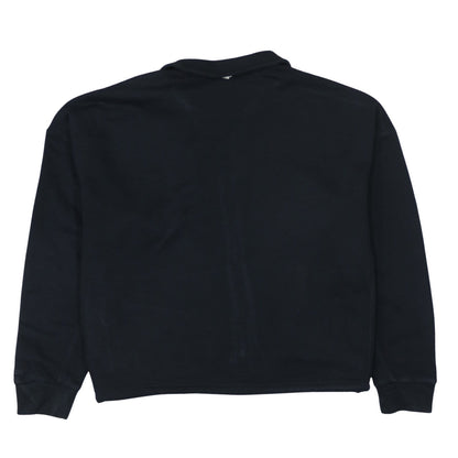 Adidas Women Black Full Zip Sweatshirt Size 14 Classic Fit