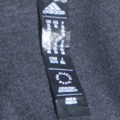 Adidas Women Black Full Zip Sweatshirt Size 14 Classic Fit