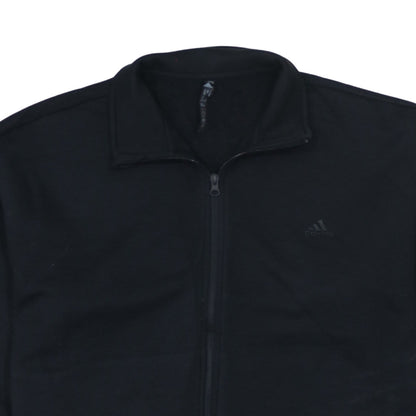 Adidas Women Black Full Zip Sweatshirt Size 14 Classic Fit