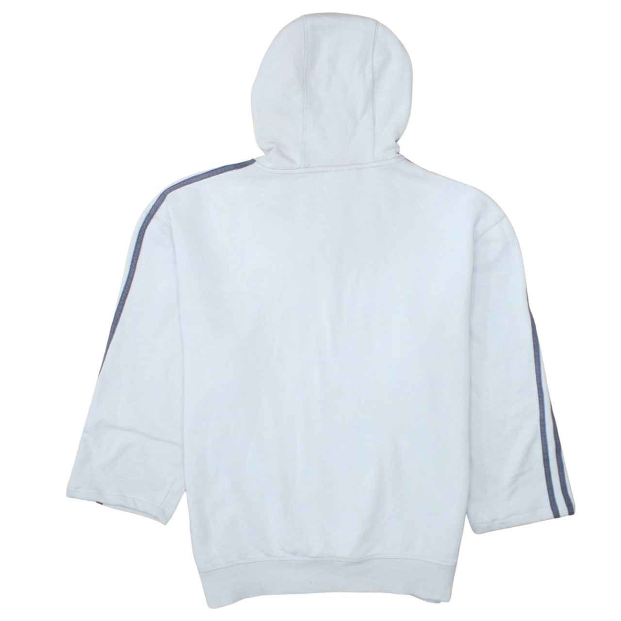 Adidas Mens White Pullover 3/4 Sleeve Hoodie Size L Sports Fleece