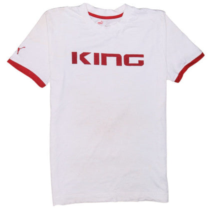 Puma Men's White KING Graphic Crew Neck Short Sleeve T-Shirt M