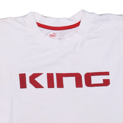 Puma Men's White KING Graphic Crew Neck Short Sleeve T-Shirt M