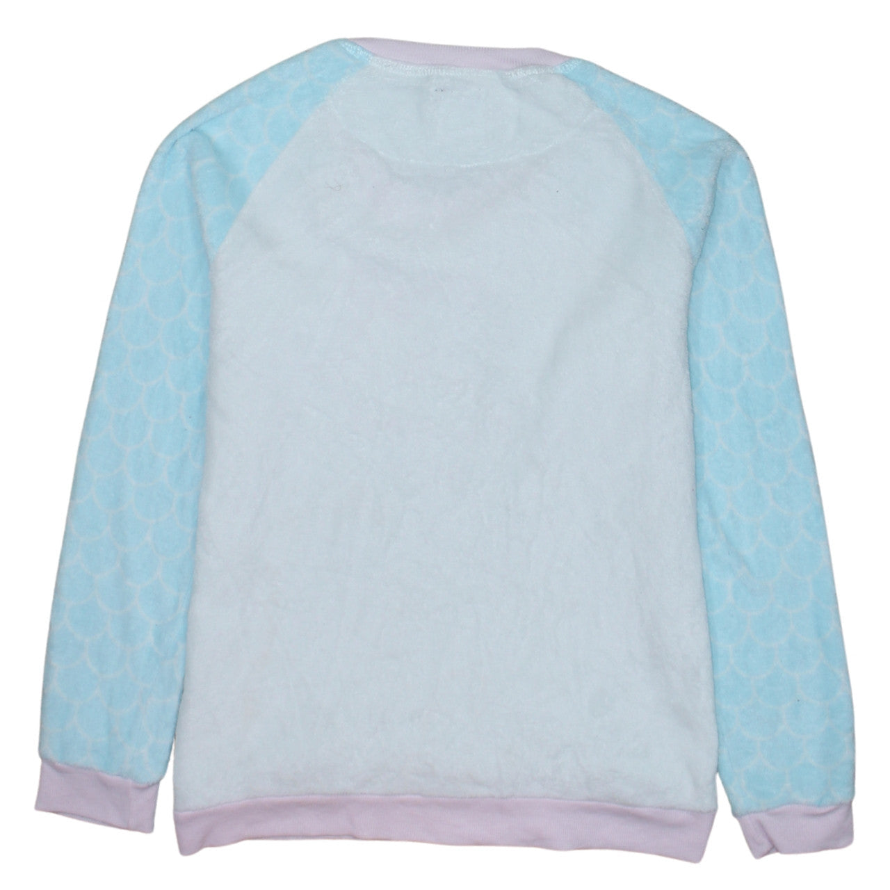 Disney Women Blue Fleece Ariel Mermaid Long Sleeve Nightshirt Size 12-14