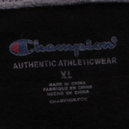 Champion Women Black XL Pullover Hoodie with Logo Detail