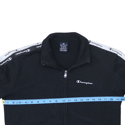 Champion Men's Black Medium Track Jacket Full Zip Cotton