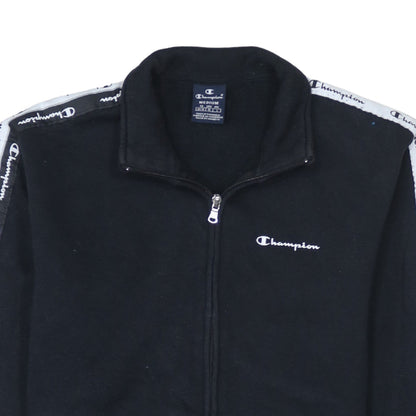 Champion Men's Black Medium Track Jacket Full Zip Cotton