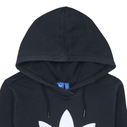 Adidas Women Black Hoodie UK 12 Pullover Hooded Sweatshirt