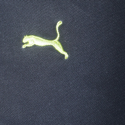 Puma Men's Black Short Sleeve Polo Shirt Size L Cotton Blend