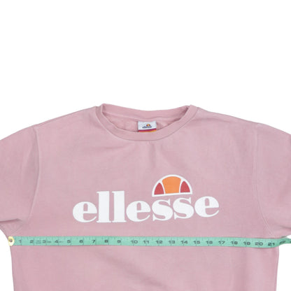 Ellesse Womens Pink Logo Crew Neck Sweatshirt Size 12