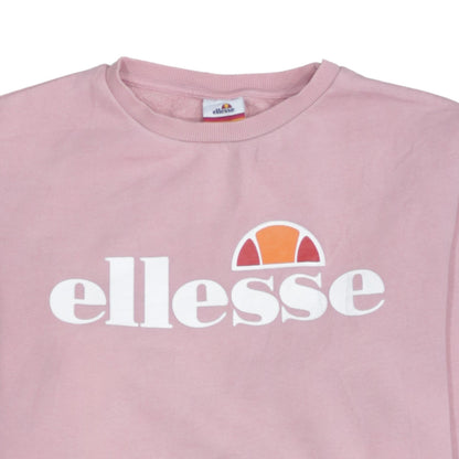 Ellesse Womens Pink Logo Crew Neck Sweatshirt Size 12