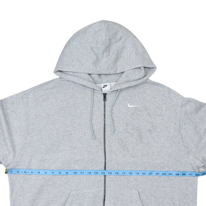 Nike Men's Grey Full Zip Hoodie 2XL Regular Fit Cotton Blend