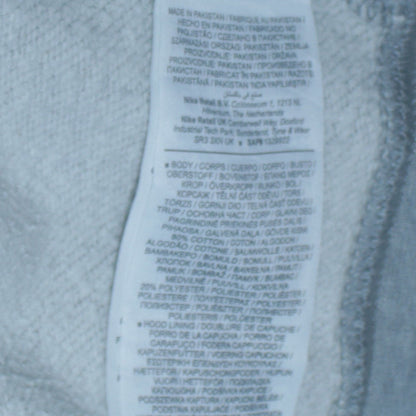 Nike Men's Grey Full Zip Hoodie 2XL Regular Fit Cotton Blend