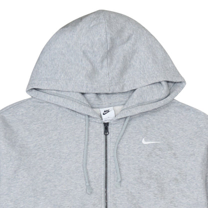 Nike Men's Grey Full Zip Hoodie 2XL Regular Fit Cotton Blend