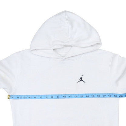 Jordan Boys White XL Pullover Fleece Hoodie with Logo