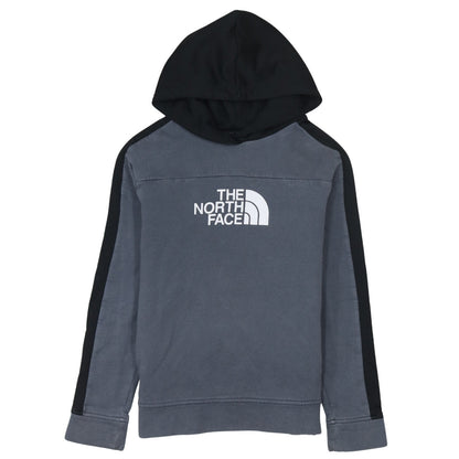 The North Face Boys Grey Pullover Hoodie L Logo Hooded Sweatshirt