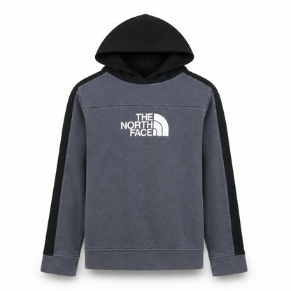 The North Face Boys Grey Pullover Hoodie L Logo Hooded Sweatshirt
