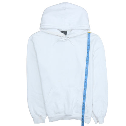 H&M Men's White Relaxed Fit Pullover Hoodie M