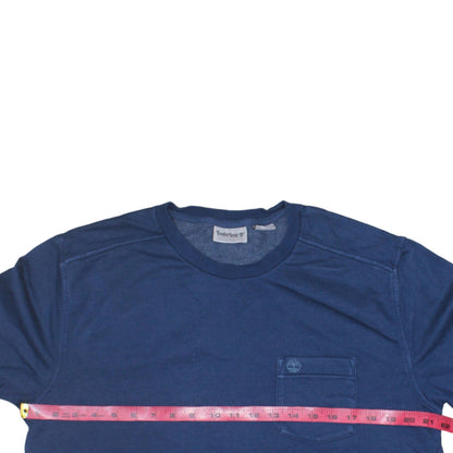 Timberland Men's Blue Cotton Crew Neck Pullover Sweatshirt M