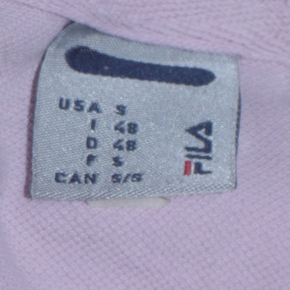 FILA Mens Pink Polo Shirt Size S Short Sleeve Cotton Logo