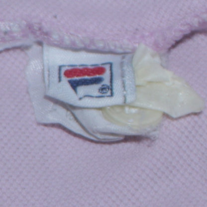 FILA Mens Pink Polo Shirt Size S Short Sleeve Cotton Logo
