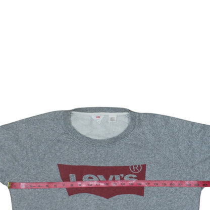Levi's Men's Grey Logo Pullover Sweatshirt Size M
