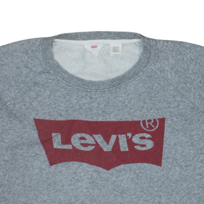 Levi's Men's Grey Logo Pullover Sweatshirt Size M