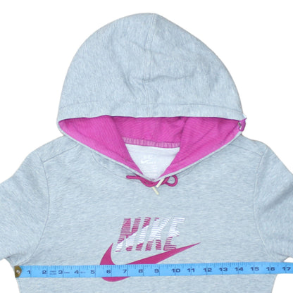 Nike Womens Grey Pink Hoodie XS Pullover Sportswear Sweatshirt