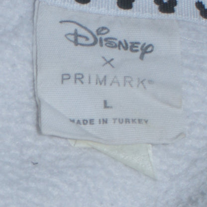 Disney x Primark Women White Mickey Mouse Sweatshirt L Cotton