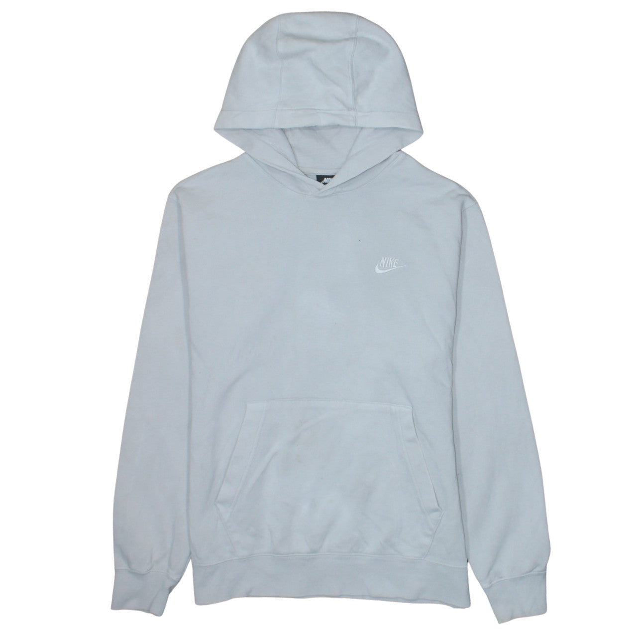 Nike Men's White Pullover Hoodie M Regular Fit Fleece Sweatshirt