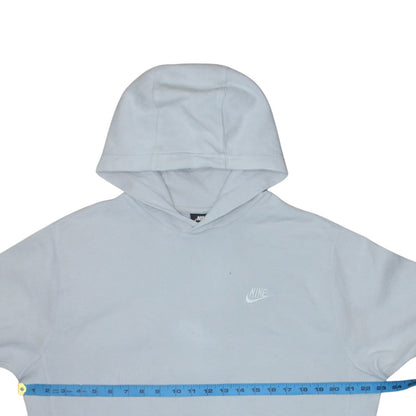 Nike Men's White Pullover Hoodie M Regular Fit Fleece Sweatshirt