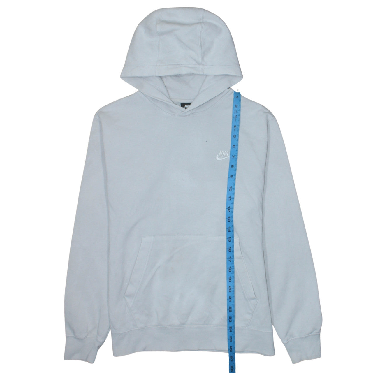 Nike Men's White Pullover Hoodie M Regular Fit Fleece Sweatshirt