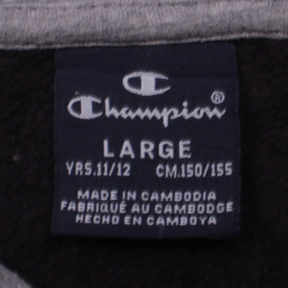 Champion Boys Black Hoodie Size 11-12 Years Pullover Fleece Hooded Sweatshirt