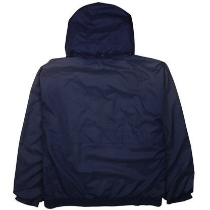 FILA Men's Blue Hooded Windbreaker Jacket Size L Lightweight Sports