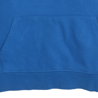 Tommy Hilfiger Men Blue Small Pullover Hoodie with Logo Print