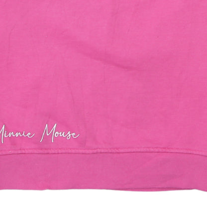 Disney Primark Women Pink Minnie Mouse Pullover Sweatshirt Size S