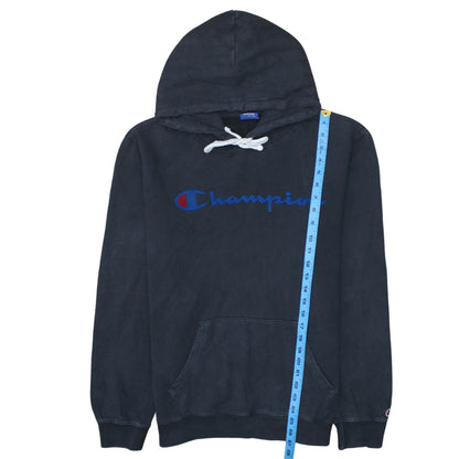 Champion Men's Black Medium Pullover Hoodie with Logo Front